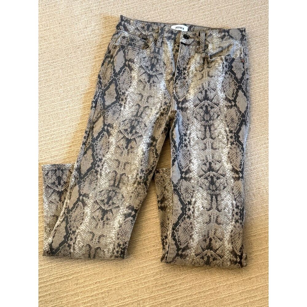 Pistola Lennon High Rise Cropped Bootcut Jeans in Python sz 28
